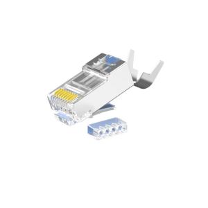 Les prises industrielles en vrac CAT6 RJ45 - boîtier transparent, plaqué d'or de