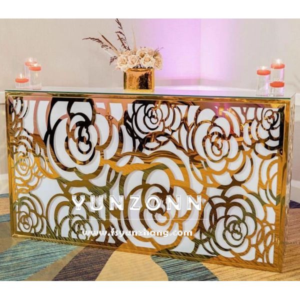 Brand New Customizable LED Bar Counters for Restaurants and Commercial Bars Rose Design