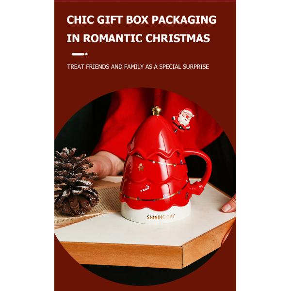 Christmas tree creative water sublimation cup ceramic mug coffee high-value couple sublimation cup