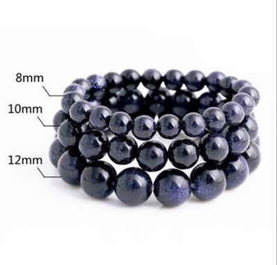 Blue sandstone natural crystal bracelet Wishing star stone lovers hand string bracelet