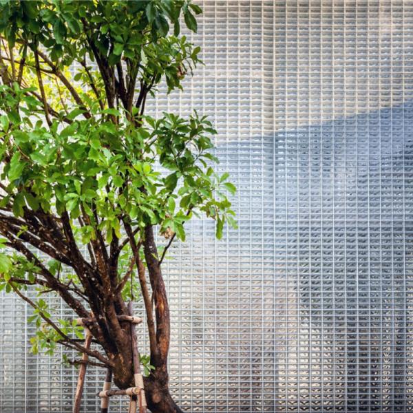 Hot Melt Glass Brick / Block Curtain Wall Light Giving Privacy Energy Insulated