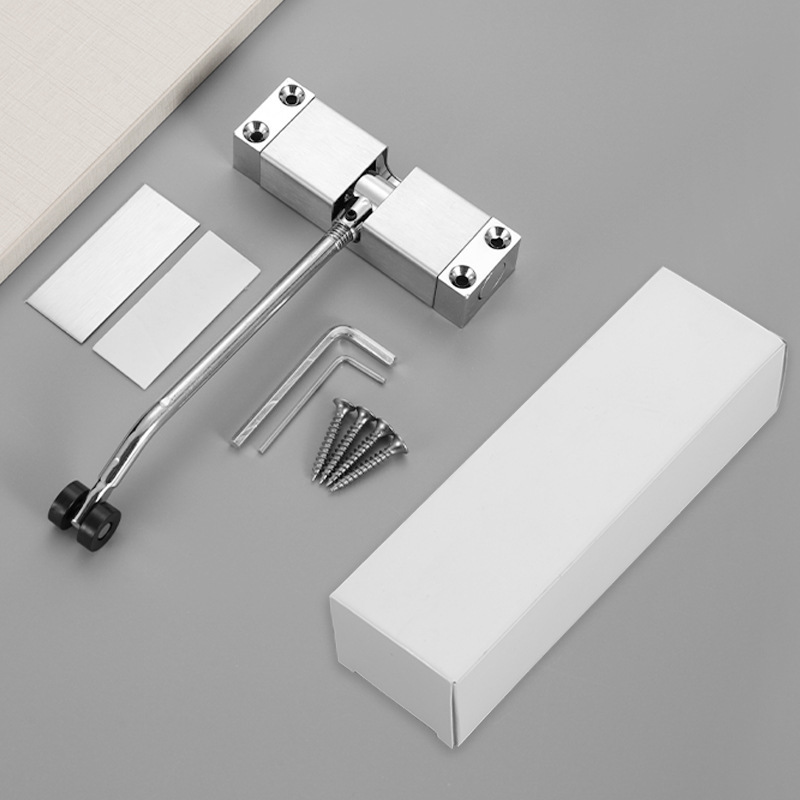 Silent Spring Automatic Door Closer Aluminum Alloy Wood Simple Design 180 Opening 50kg Capacity Household Hotel Use Normally