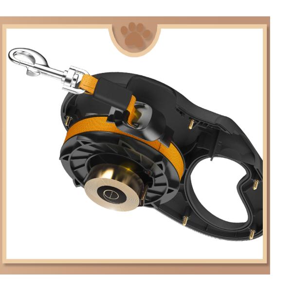 Quick Release Adjustable 5M 3M ABS Retractable Pet Leash with Rivet