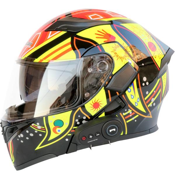 Hot sale double lenses full face bluetooth motorcycle helmet full face motorcycle helmets