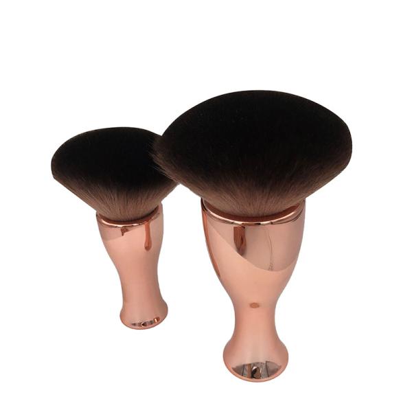 ISO9001 2pcs Synthetic Hair Kabuki Cosmetic Brushes
