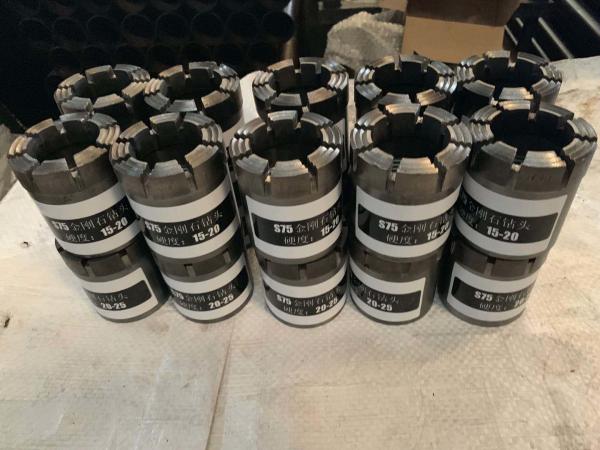 76mm nq creusent non Diamond Hole Drill Bits For semi-dur à la formation dure