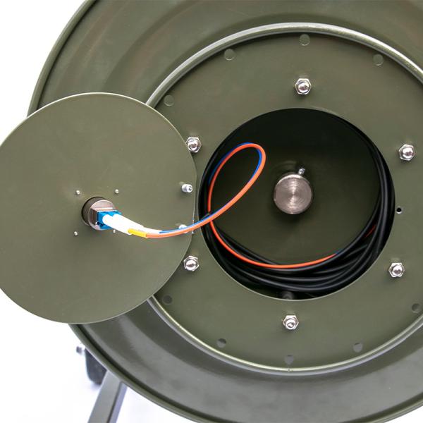 ArmyGreen Tactical Ofc Cable Spiral Armored  Military Tactical Fiber Optic Cable