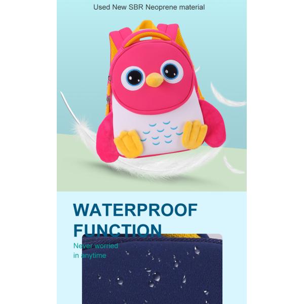 Penguin Waterproof Kids Backpack 3D Baby Toddler Children School Bag Kindergarten