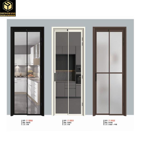 Red And Black Aluminium Glass Hinged Door With Aluminium Big Folding Doors For ODM