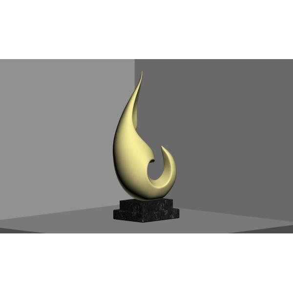 Abstract Small Swimming Pool Sculpture non figurative 50cm Height