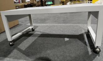 Rectangular Shape White Low Timber Display Table  44×18 Environmentally Friendly