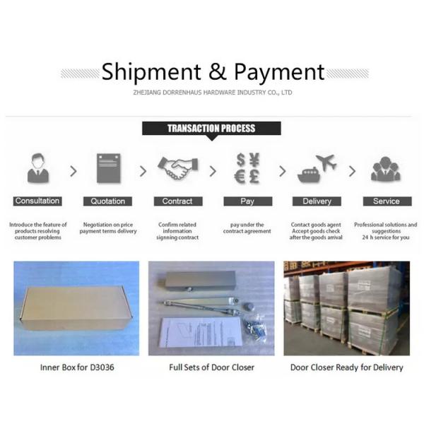 Utilisation de porte retardée par ferme-porte commercial résistant en métal d'action de 180 degrés