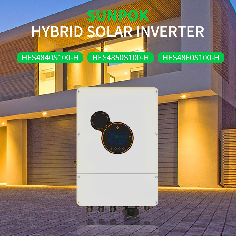Входной сигнал 220v 48v 5kw Sunpok 5kva Mppt 450vdc Pv на решетке связывает гибридный солнечный инвертор
