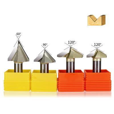 Customizable Carving CNC Wood Bit Carbide Wood End Mill 2 Flute 3D V Bit For Cnc Router