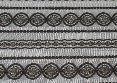High Tenacity Metallic Lace Mesh Fabric For Upholstery 150cm Width CY-LW0208