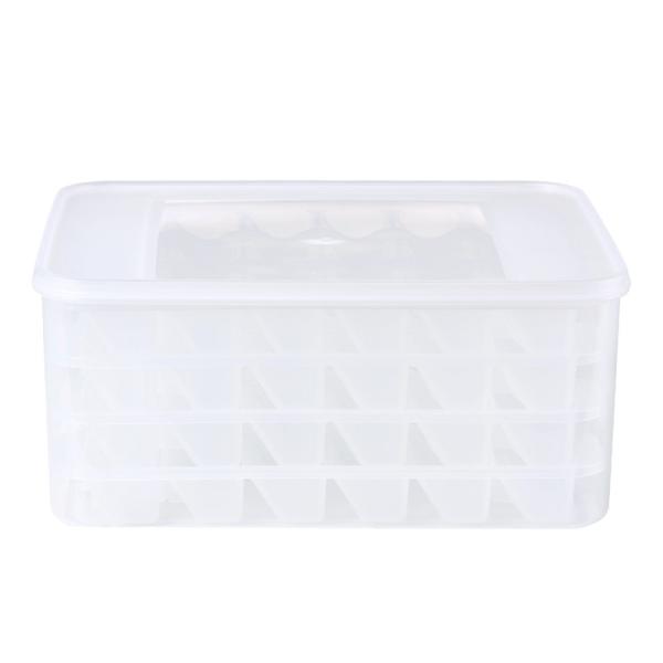 72 Compartment Dumpling Storage Box Multi Layer Rectangular