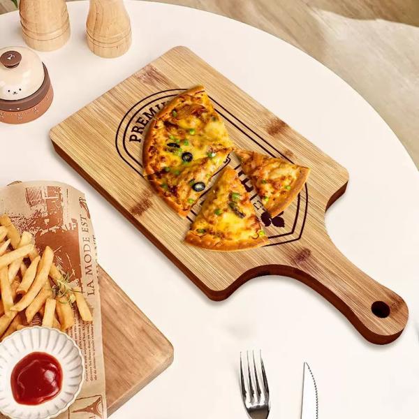 Sublimation Printing Bamboo Wood Pizza Tray Wood Steak Serving Plate
