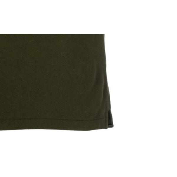 Military Green Cotton Polo Shirts With Logo Embroidered On Right Arm Slim - fit