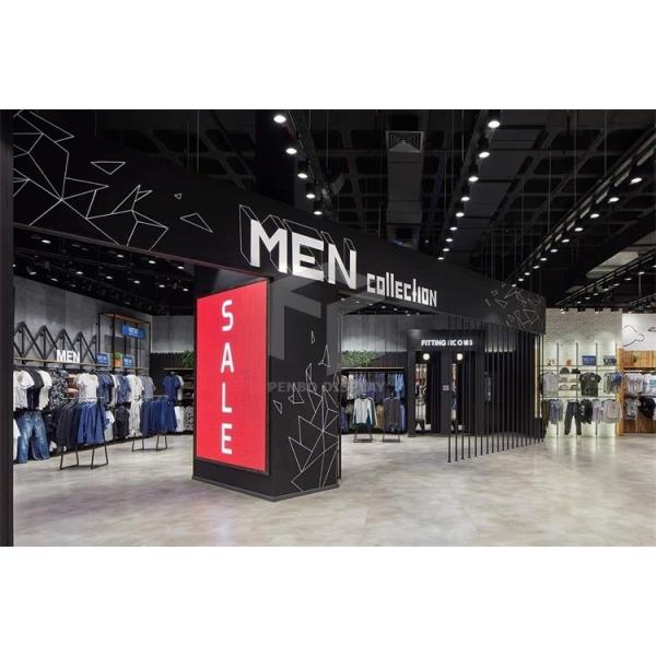 Boutique Men Garments Shop Display Furniture Power Saving Electroplate