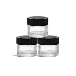 Couvercle blanc/noir 5 ml Boîtier en verre à l'épreuve des enfants Récipient de