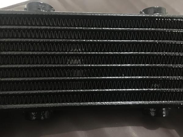 Aluminum Tube Fin motorcycle transmission engine oil cooler with aluminium finned tubes