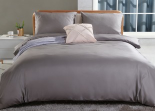 100% TENCEL Fiber Light Grey Duvet Cover Super King Duvet Cover Set