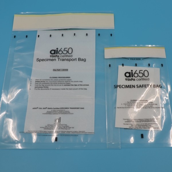 UN 3373 Compliant 95kPa Biohazard Specimen Bags Custom Packaging