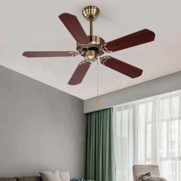 Oem Odm Fermeture à glissière maison décorative luxe ventilateur de plafond 42 pouces avec lumière