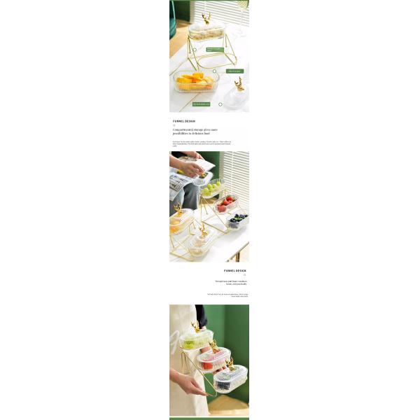 Minimalist Deer-Theme Glass Serving Tray for Heatable Party Dessert Display in Kitchen