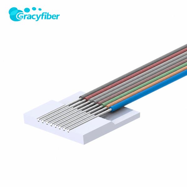 Multi-Channel 2D Fiber Array FA High Density Dual Row Optical Fiber Array Precision Pitch Custom 0-45 Degree Polishing for Data Center LiDAR