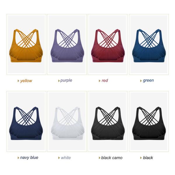 Нагая чувствуя задняя часть Breathable бюстгальтера спорт женщин перекрестная со съемной пусковой площадкой