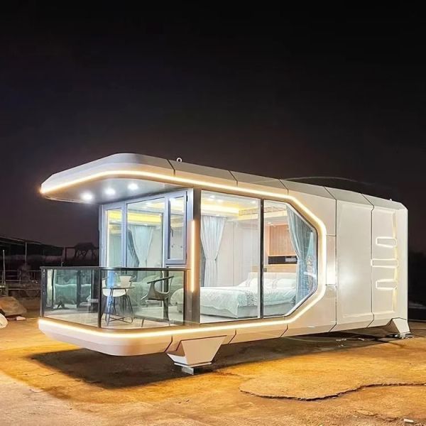 Maison capsule d'extérieur écologique personnalisée, maisons capsules préfabriquées