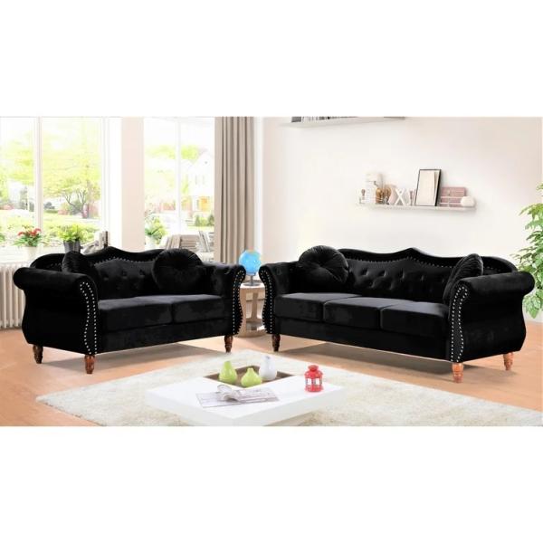 ODM OEM living room furniture factory wholesale price 3 seat SOFA 3+2 seat Loveseat Velvet fabric armrest Luxury