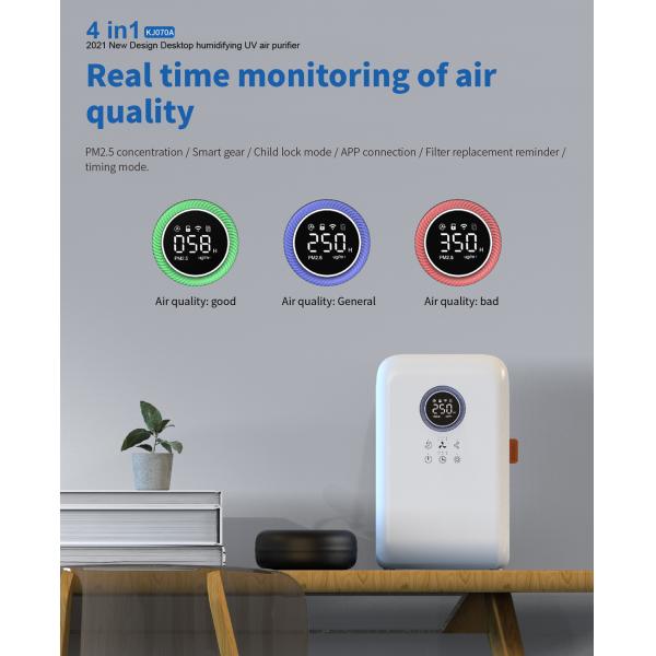 HOMEFISH ABS умный портативный настольный очиститель воздуха с увлажнением