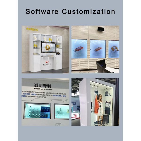 49 Inch Transparent Touch Screen Advertising Monitor Showcase LCD Display Box transparent lcd technology price