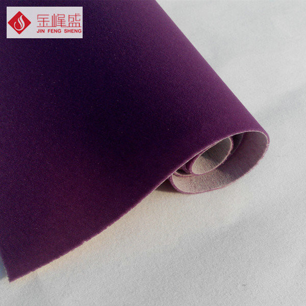 Soft Long Pile Purple Velvet Upholstery Fabric Flocked for Sofa Cover / Car Seat