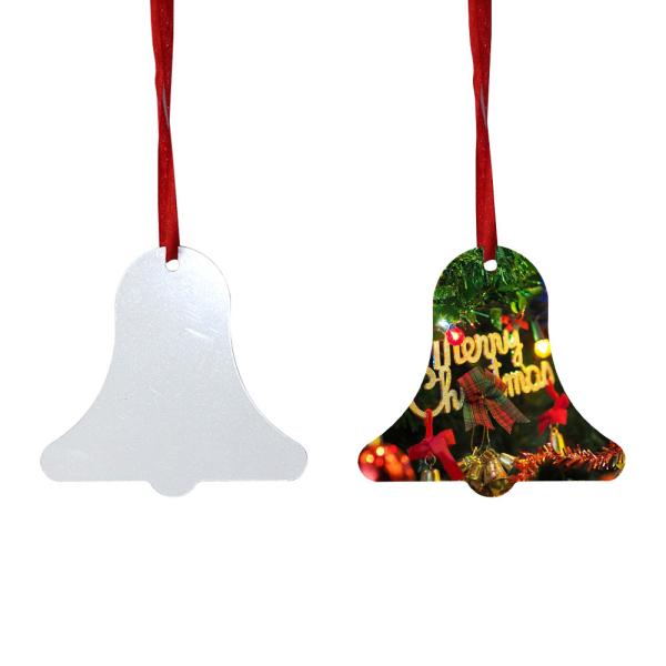 Sublimation Cadeaux de Noël Fournitures en aluminium à double face Sublimation Décorations de Noël Blancs