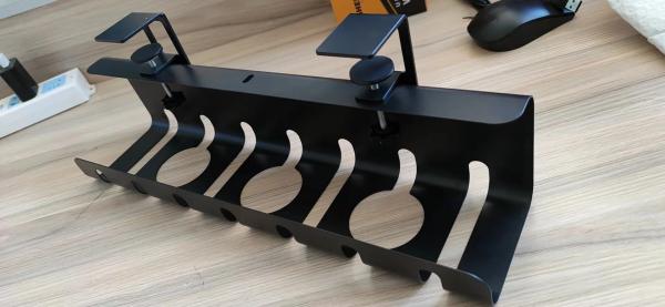 Rack não dobrável sob organizador de cabos de secretária Super robusto bandeja de gestão de cabos de secretária