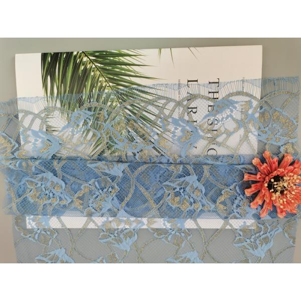 Ткань одежды женщин ткани вышивки шнурка металлическая флористическая