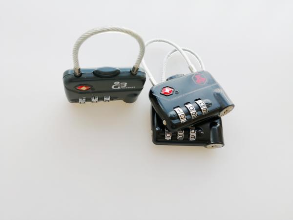 TSA 320 Luggage Cable Lock / Zinc Alloy Backpack Cable Lock Free Sample Available