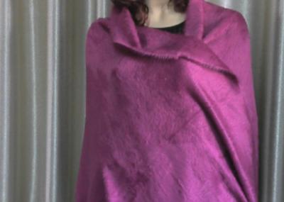 Fashion Style Womens Red Shawl / Plain Dyed Thick Fall Shawls Wraps