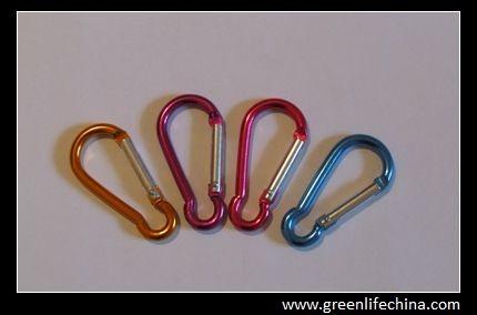 China factory directly offer ground shape colorful metal lanyard accessory carabiner hooks