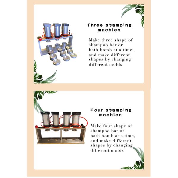 Основные функции Формирование и штампирование ванных бомб с помощью ручного мультипресса