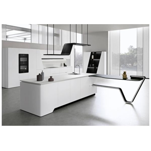 Customized Size Stainless Steel Kitchen Cabinet PVC Membrane Beach House Cabinets