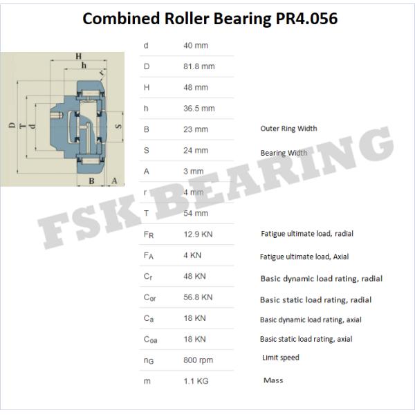 Welded PR4.056 Combined Roller Bearing High Temperature High Precision