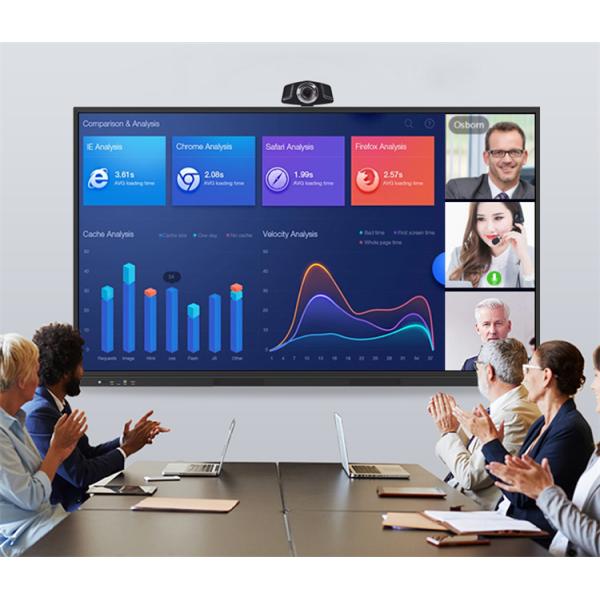 Tableau blanc à écran tactile interactif à double système 4K UHD 65 pouces