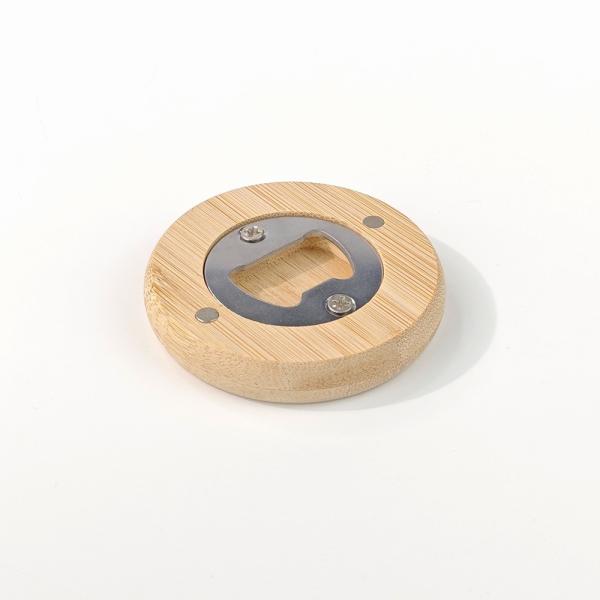 Blank Round Sublimation Wooden Beer Bottle Opener With Magnetic