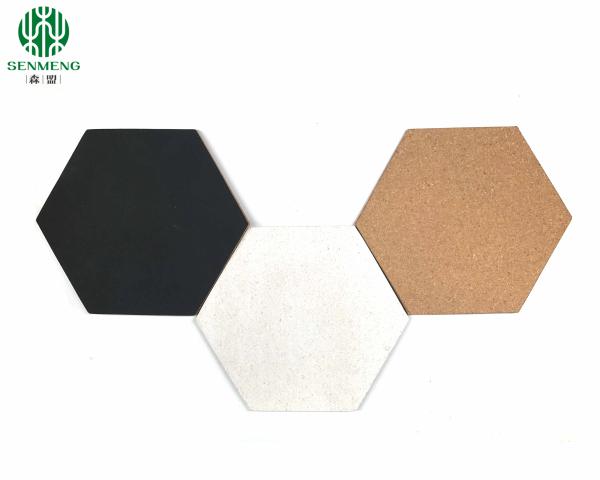 Natural Hot Sale Hexagonal Self-Adhesive Cork Board