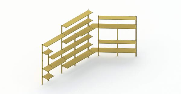 Estantería de supermercado 1500mm Estante de exhibición modular