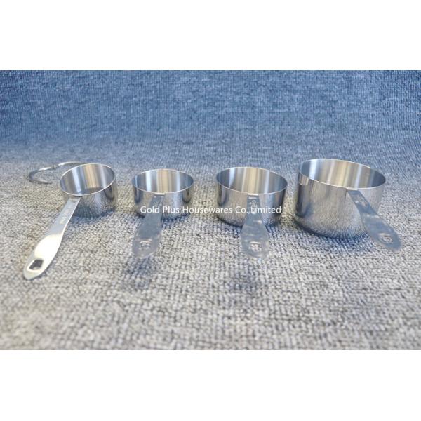 Non Magnetic Stainless Steel Measuring Cups And Spoons Set Round Shape
